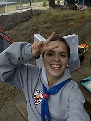 Voluptuous mistress is posing almost naked