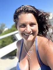 Sunning in Sexy Purple Bikini