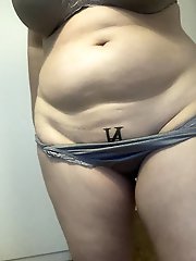 Blondie housewife is covered with cum