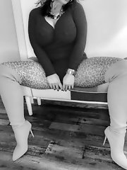 Eva, a voluptuous South African mother with large 38E breasts