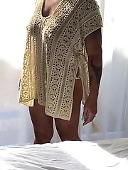 My attractive spouse in a provocative stance